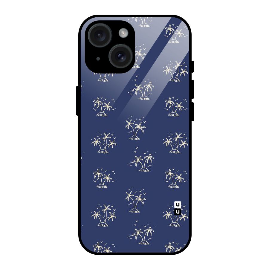 Beach Trees Glass Back Case for iPhone 15