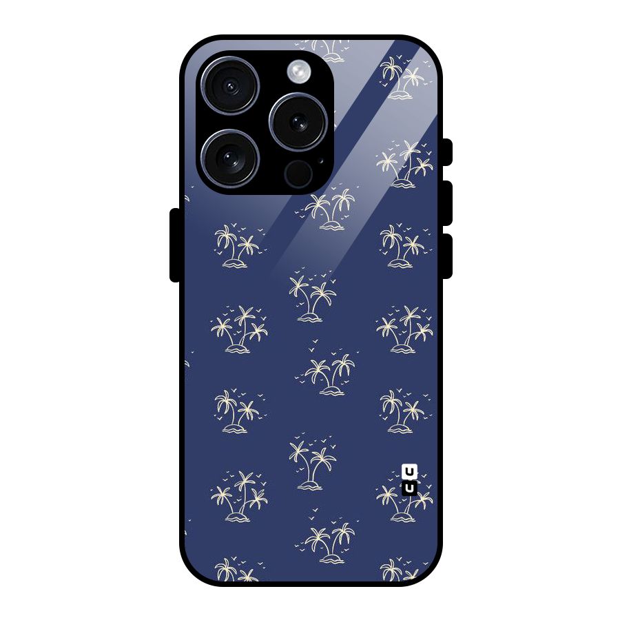 Beach Trees Glass Back Case for iPhone 15 Pro