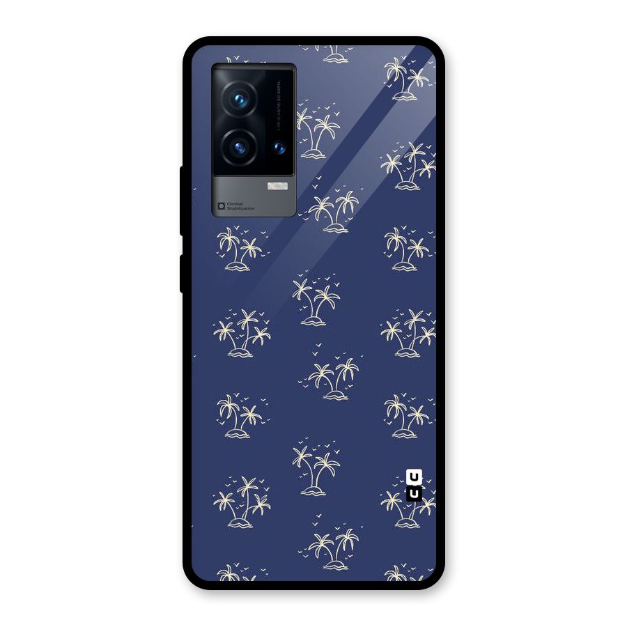 Beach Trees Glass Back Case for iQOO 9 5G