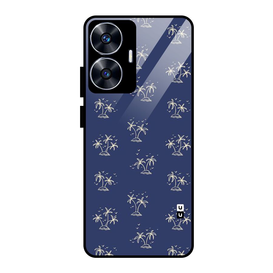 Beach Trees Glass Back Case for realme C55