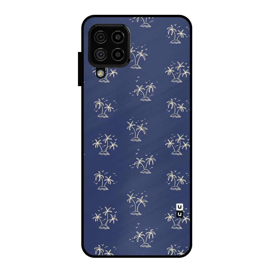 Beach Trees Metal Back Case for Galaxy A22 4G