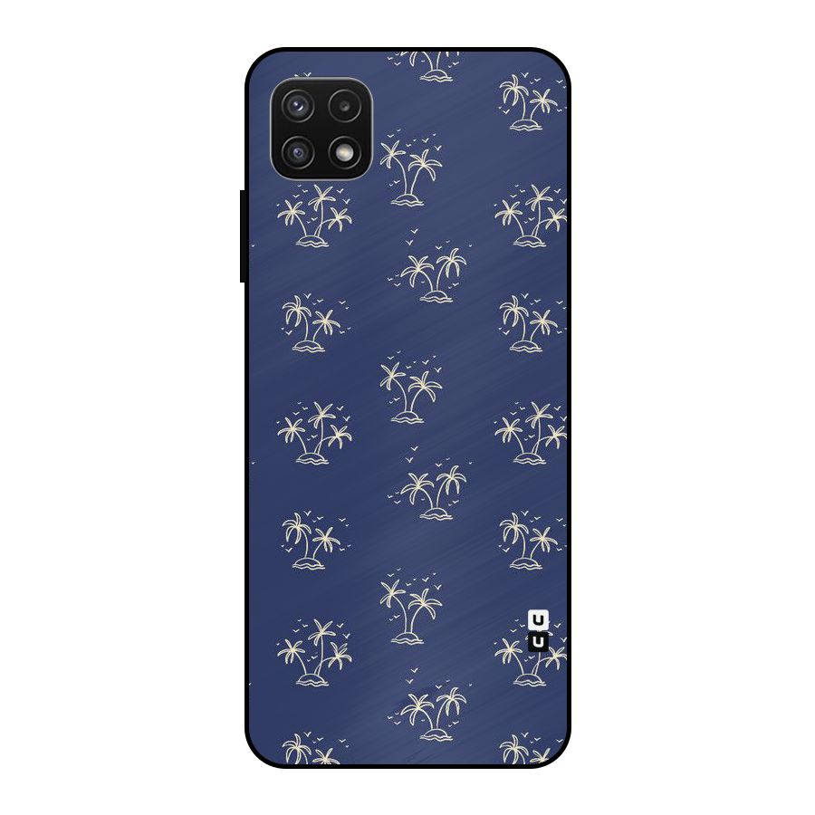 Beach Trees Metal Back Case for Galaxy A22 5G