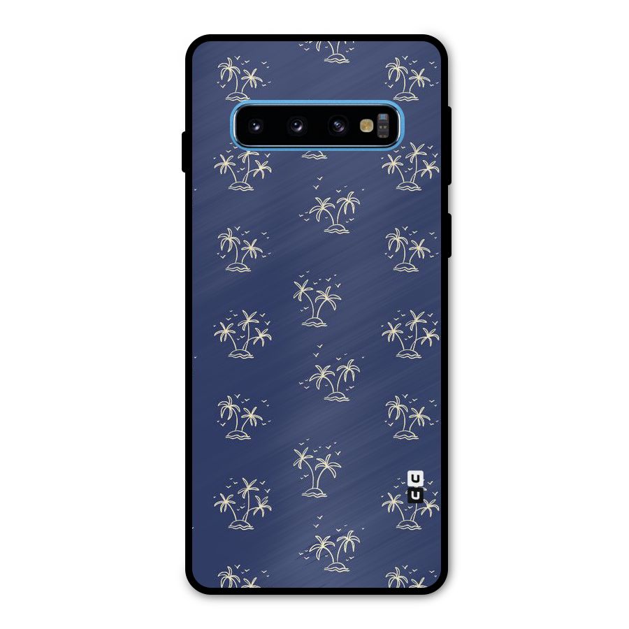 Beach Trees Metal Back Case for Galaxy S10