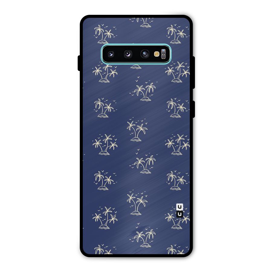 Beach Trees Metal Back Case for Galaxy S10 Plus
