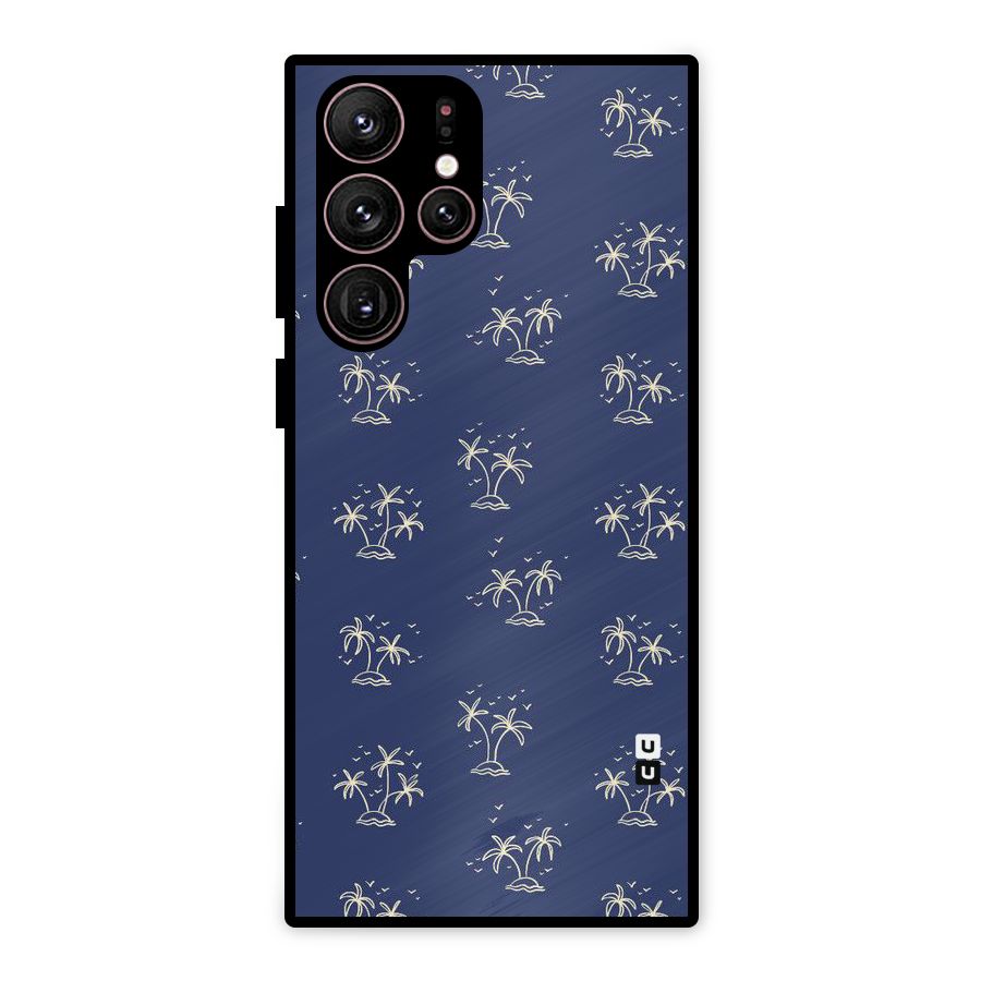 Beach Trees Metal Back Case for Galaxy S22 Ultra 5G