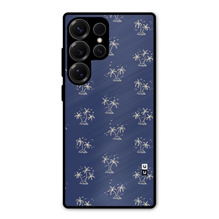Beach Trees Metal Back Case for Galaxy S25 Ultra
