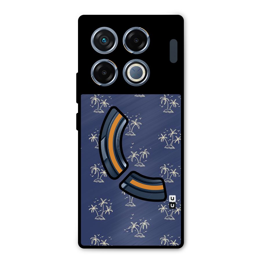 Beach Trees Metal Back Case for Infinix GT 20 Pro