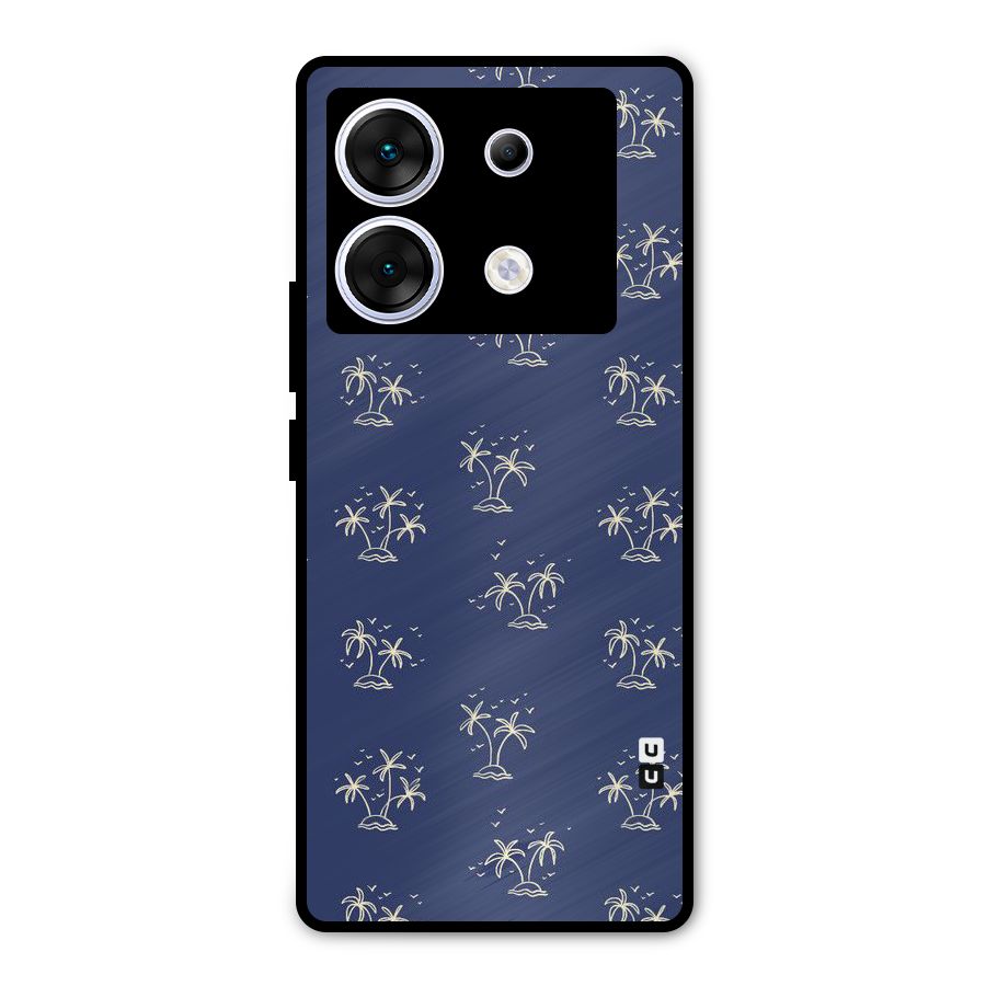 Beach Trees Metal Back Case for Infinix Zero 30 5G