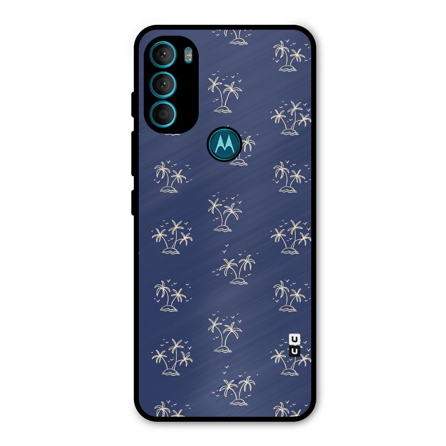 Beach Trees Metal Back Case for Moto G71 5G