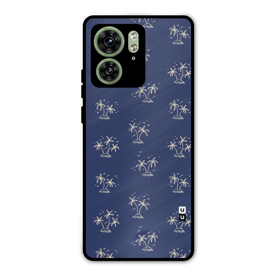 Beach Trees Metal Back Case for Motorola Edge 40 5G