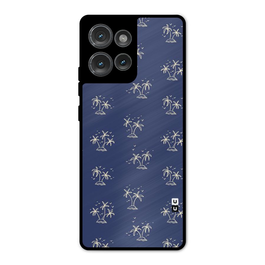 Beach Trees Metal Back Case for Motorola Edge 50