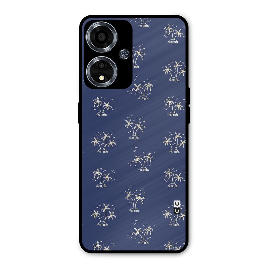 Beach Trees Metal Back Case for Oppo A59
