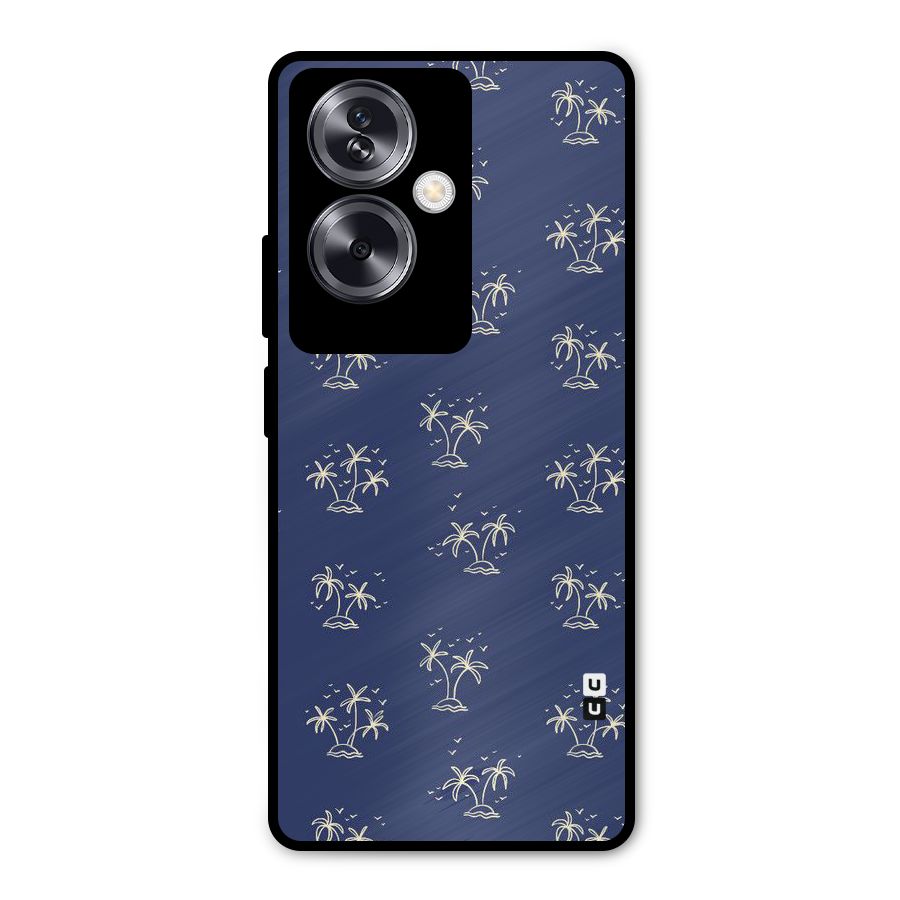 Beach Trees Metal Back Case for Oppo A79 5G