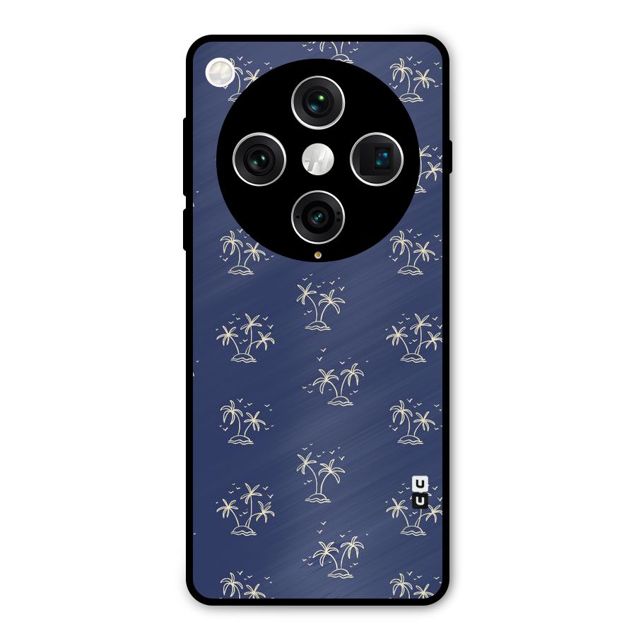 Beach Trees Metal Back Case for Oppo Find X8 Pro