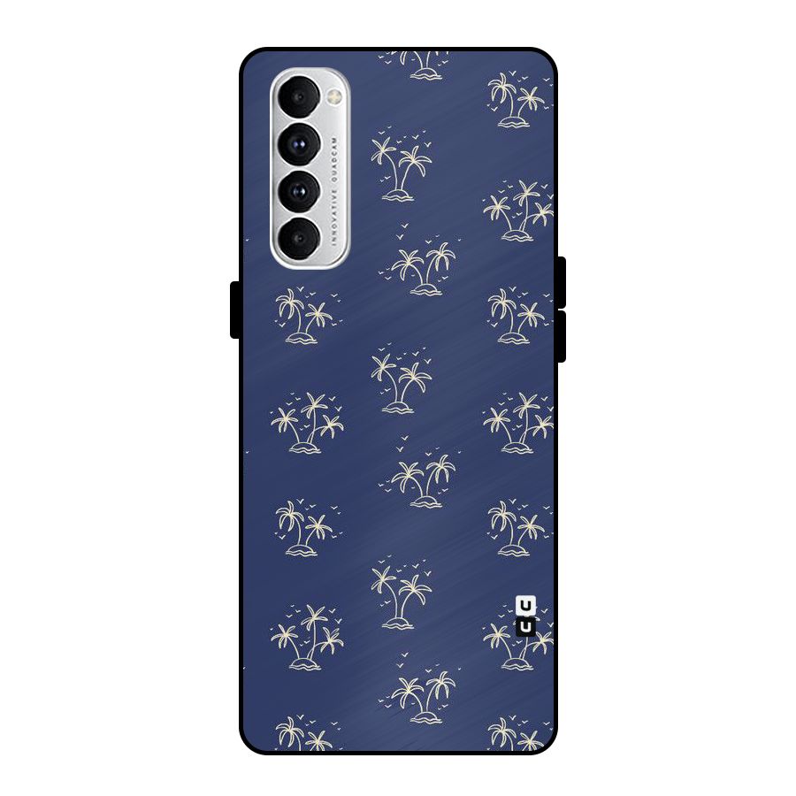 Beach Trees Metal Back Case for Oppo Reno4 Pro