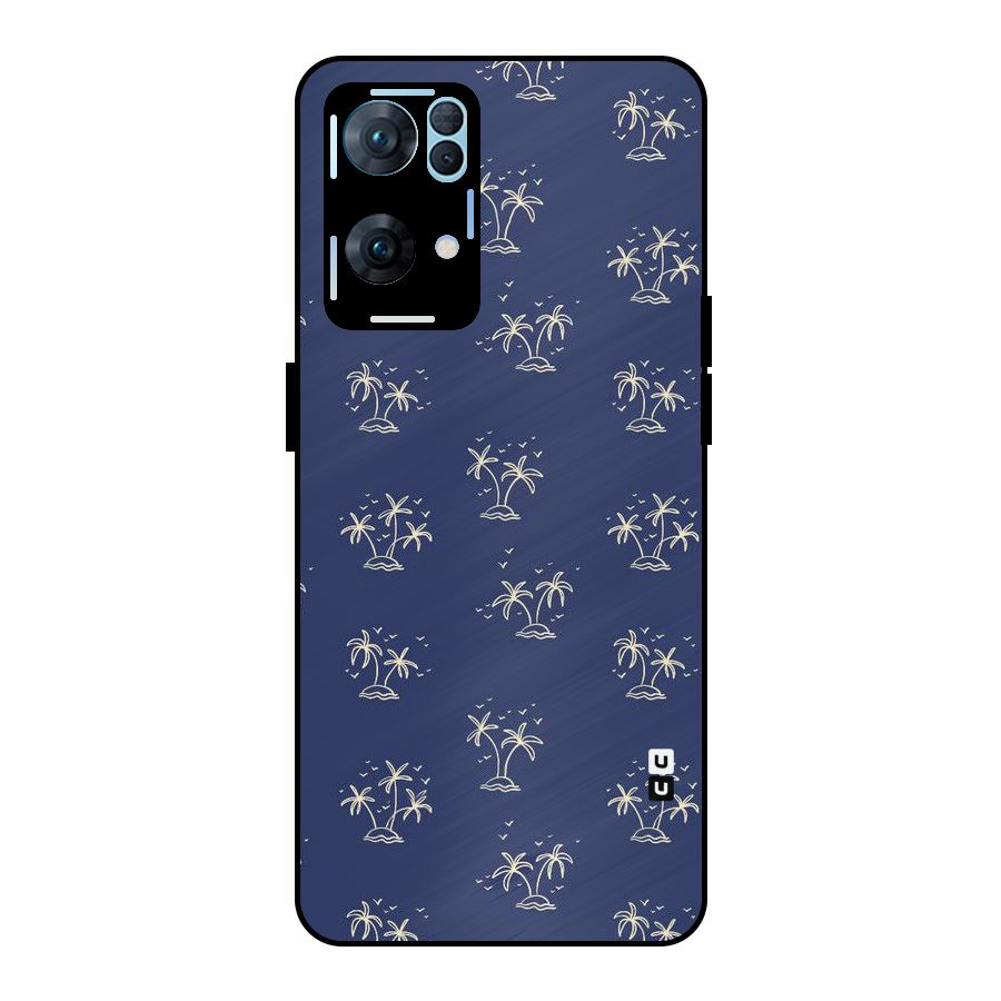 Beach Trees Metal Back Case for Oppo Reno7 Pro 5G