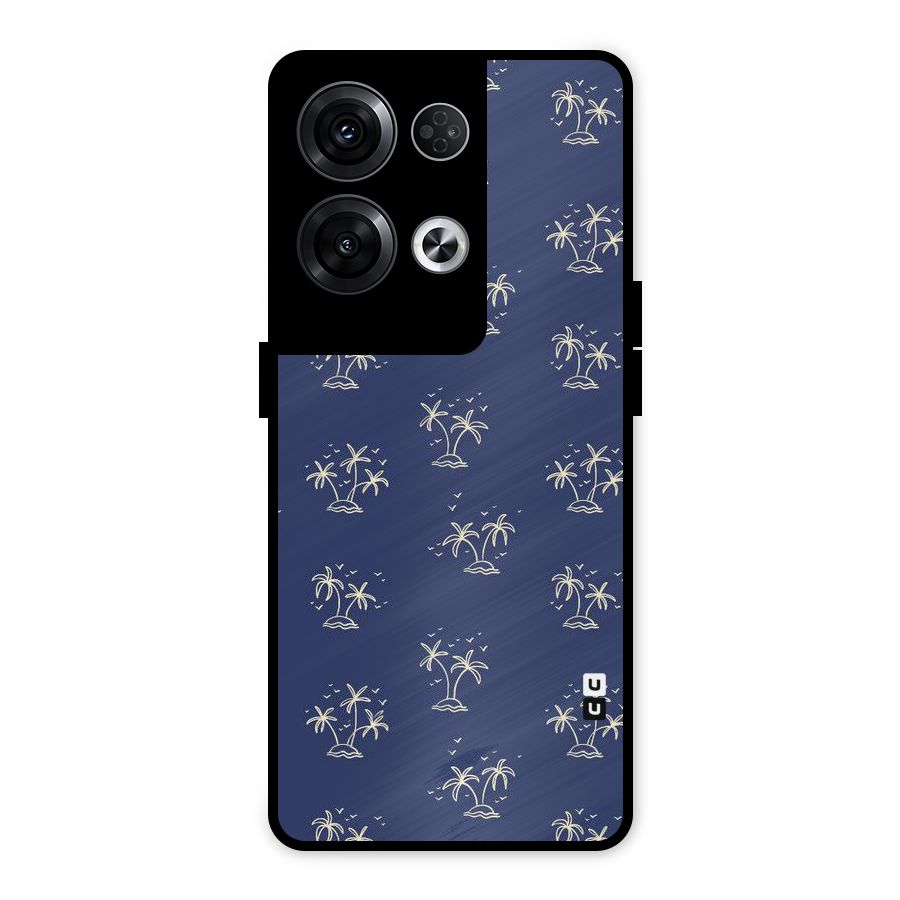 Beach Trees Metal Back Case for Oppo Reno8 Pro 5G
