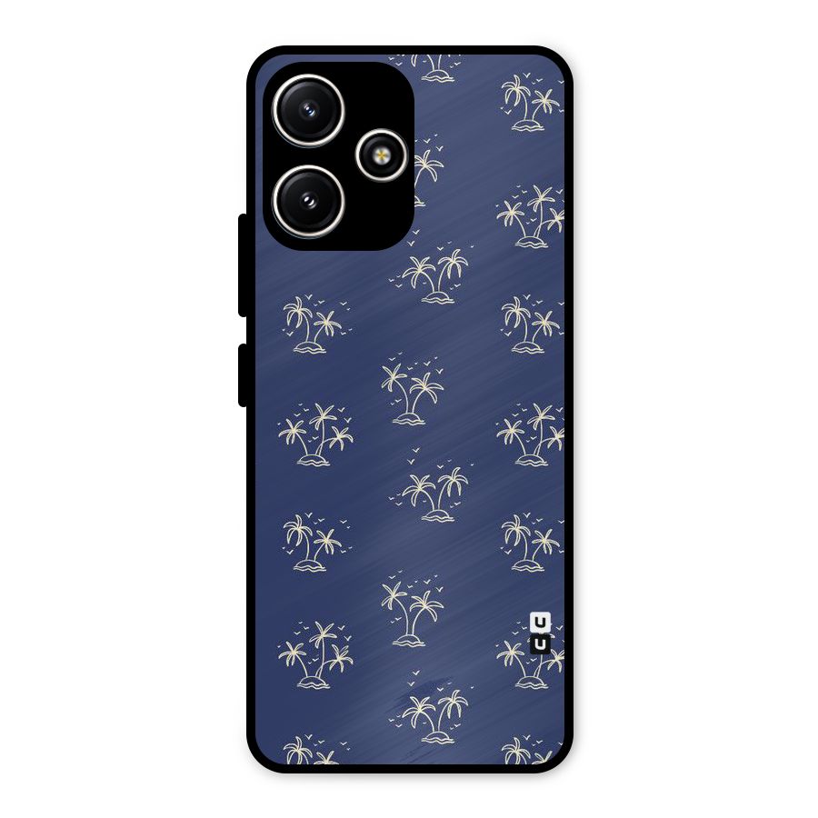 Beach Trees Metal Back Case for Poco M6 Pro