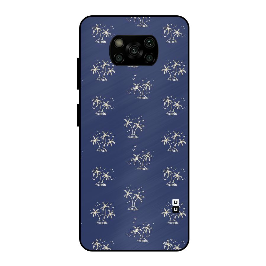 Beach Trees Metal Back Case for Poco X3