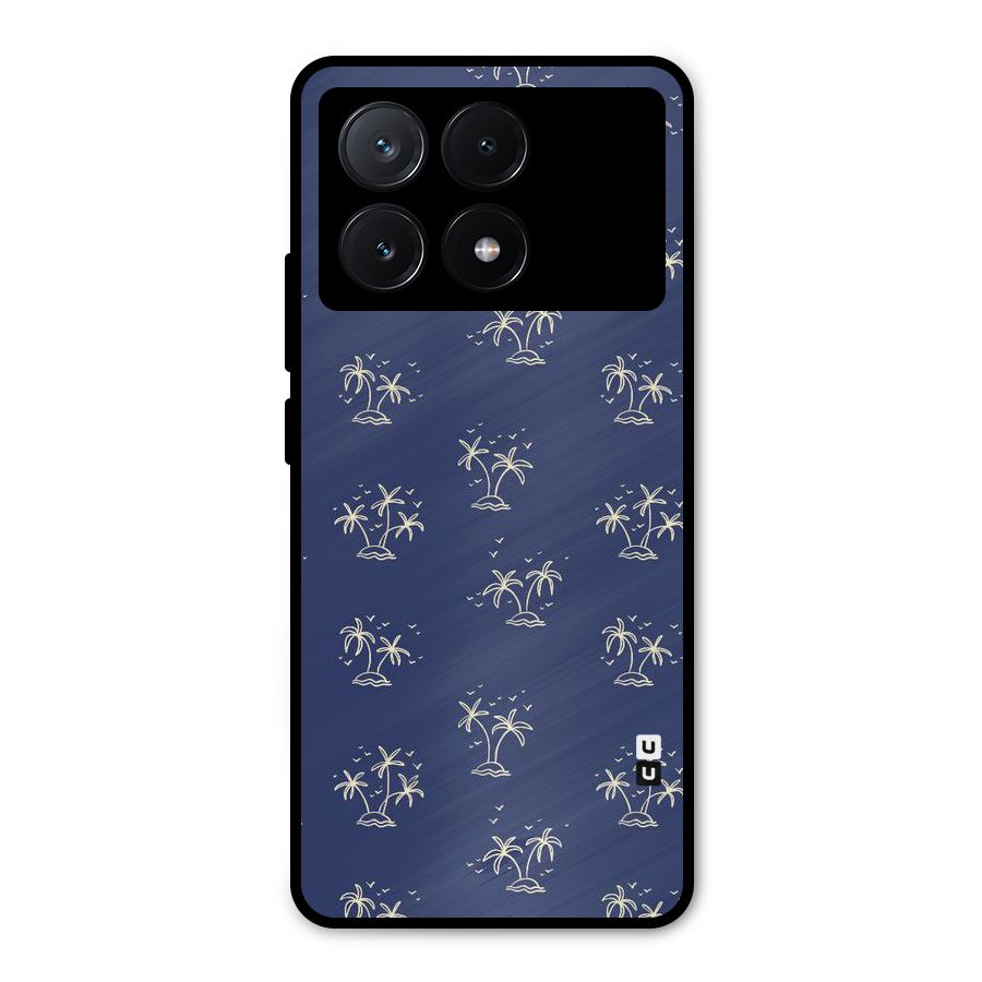 Beach Trees Metal Back Case for Poco X6 Pro