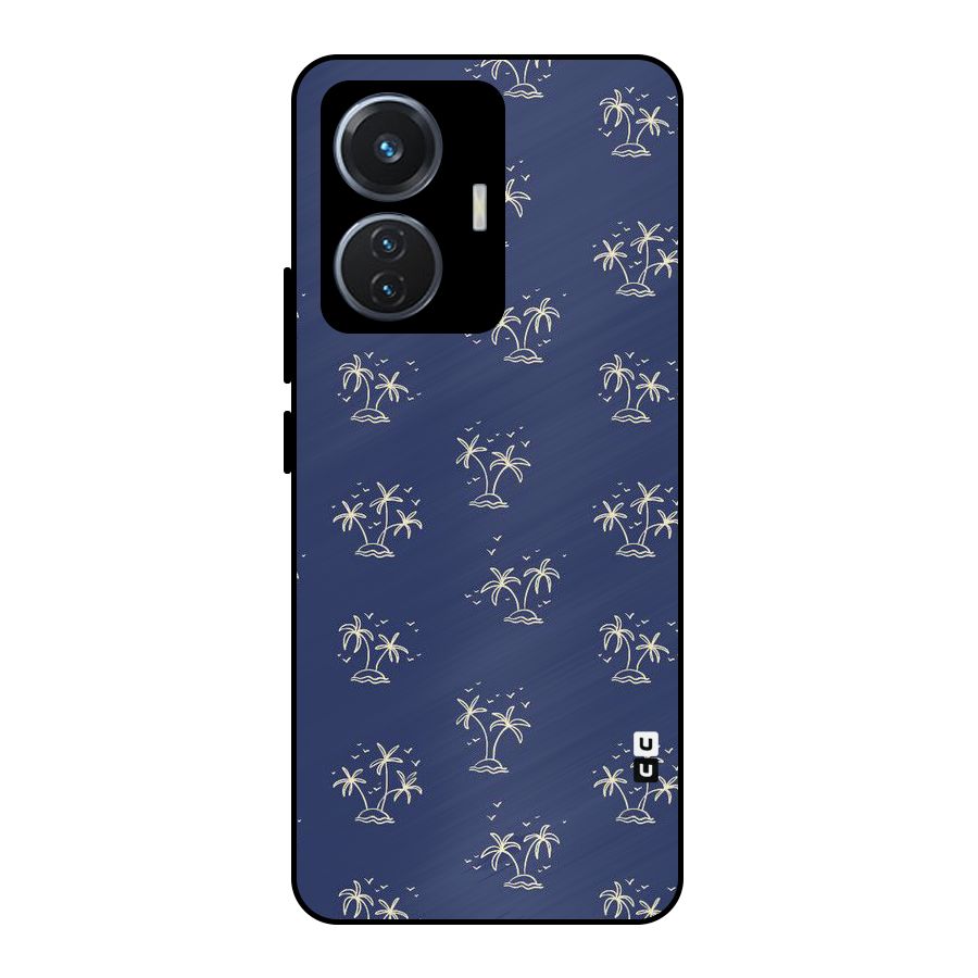 Beach Trees Metal Back Case for Vivo T1 44W