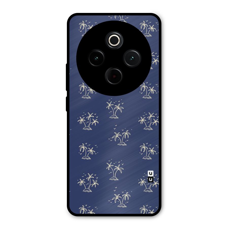 Beach Trees Metal Back Case for Vivo T4
