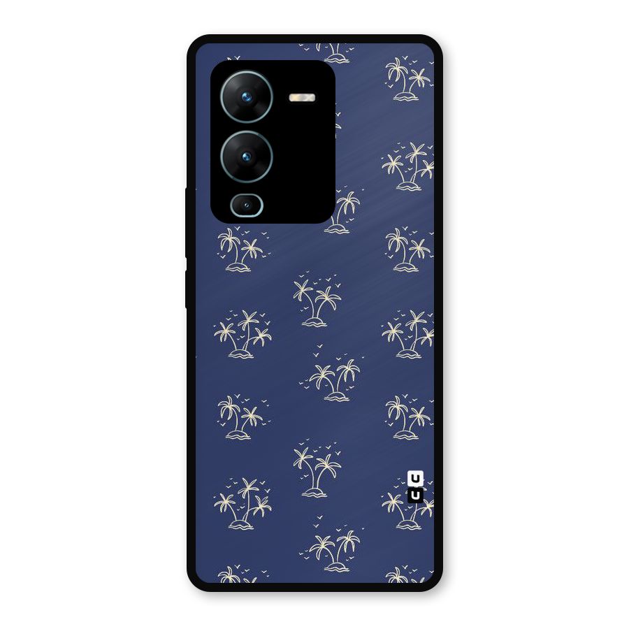 Beach Trees Metal Back Case for Vivo V25 Pro