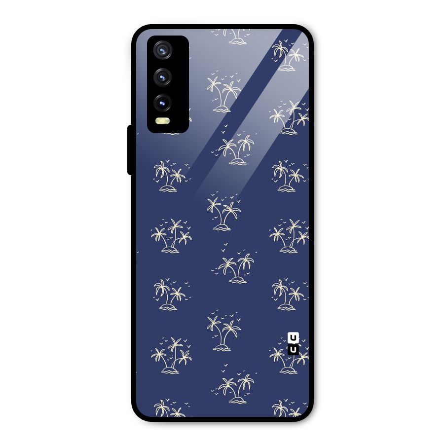 Beach Trees Metal Back Case for Vivo Y20 2021