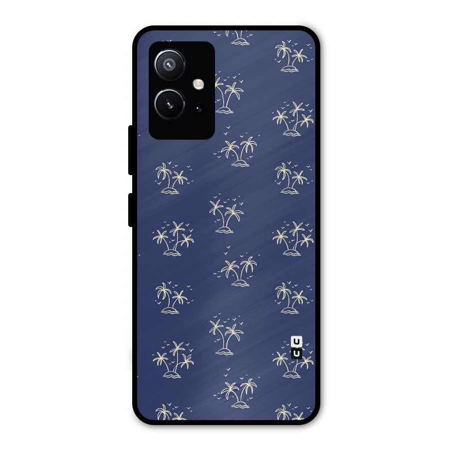 Beach Trees Metal Back Case for Vivo Y75 5G