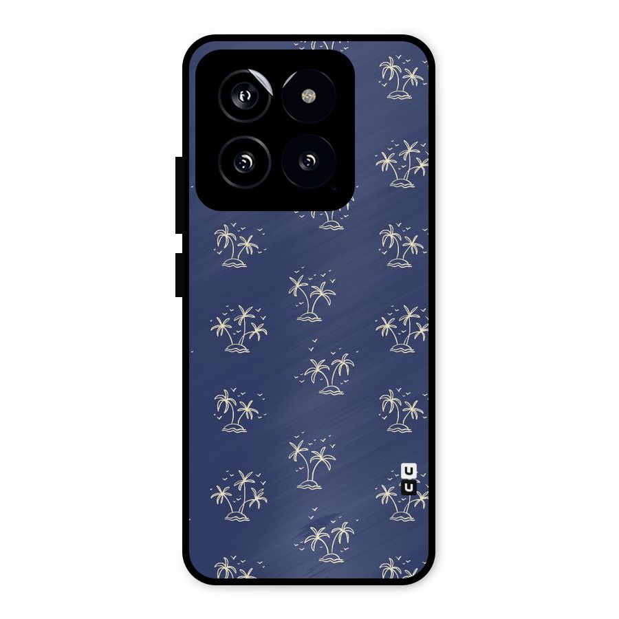 Beach Trees Metal Back Case for Xiaomi 14