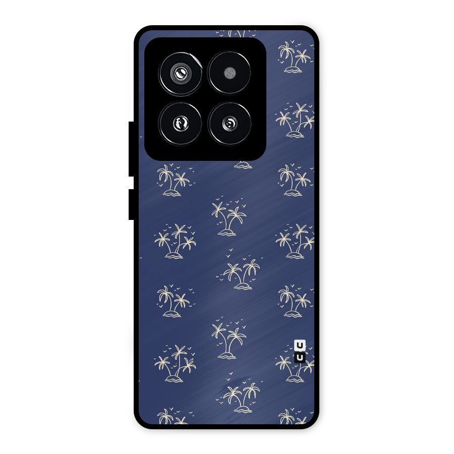 Beach Trees Metal Back Case for Xiaomi 14 Pro