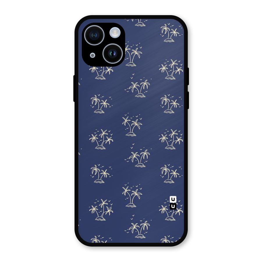 Beach Trees Metal Back Case for iPhone 14