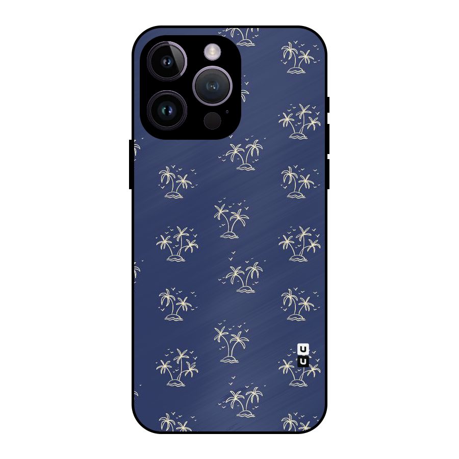 Beach Trees Metal Back Case for iPhone 14 Pro Max