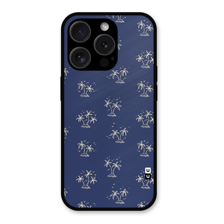 Beach Trees Metal Back Case for iPhone 15 Pro
