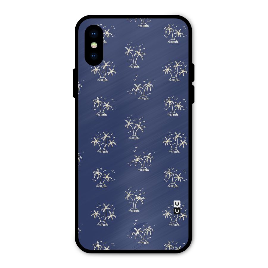 Beach Trees Metal Back Case for iPhone X