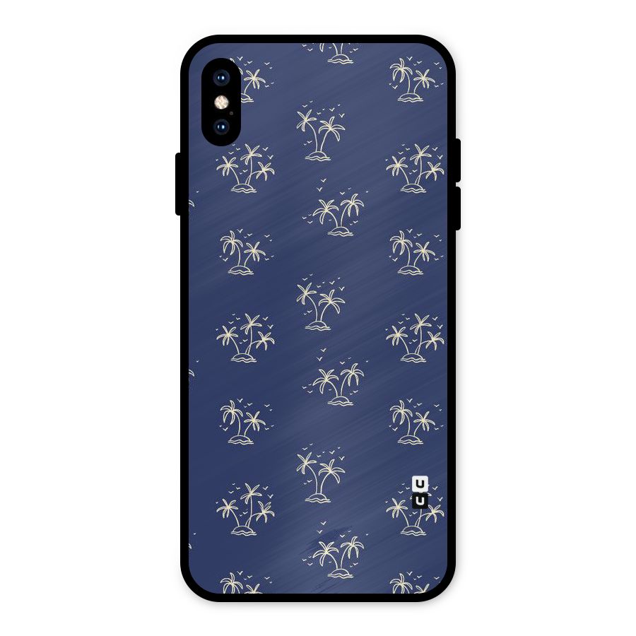 Beach Trees Metal Back Case for iPhone XS Max