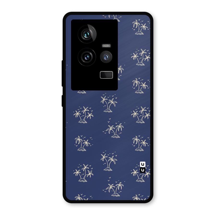 Beach Trees Metal Back Case for iQOO 11 5G