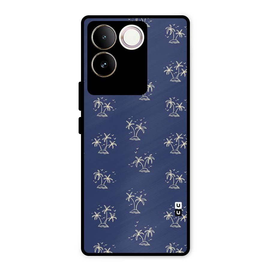 Beach Trees Metal Back Case for iQOO Z7 Pro
