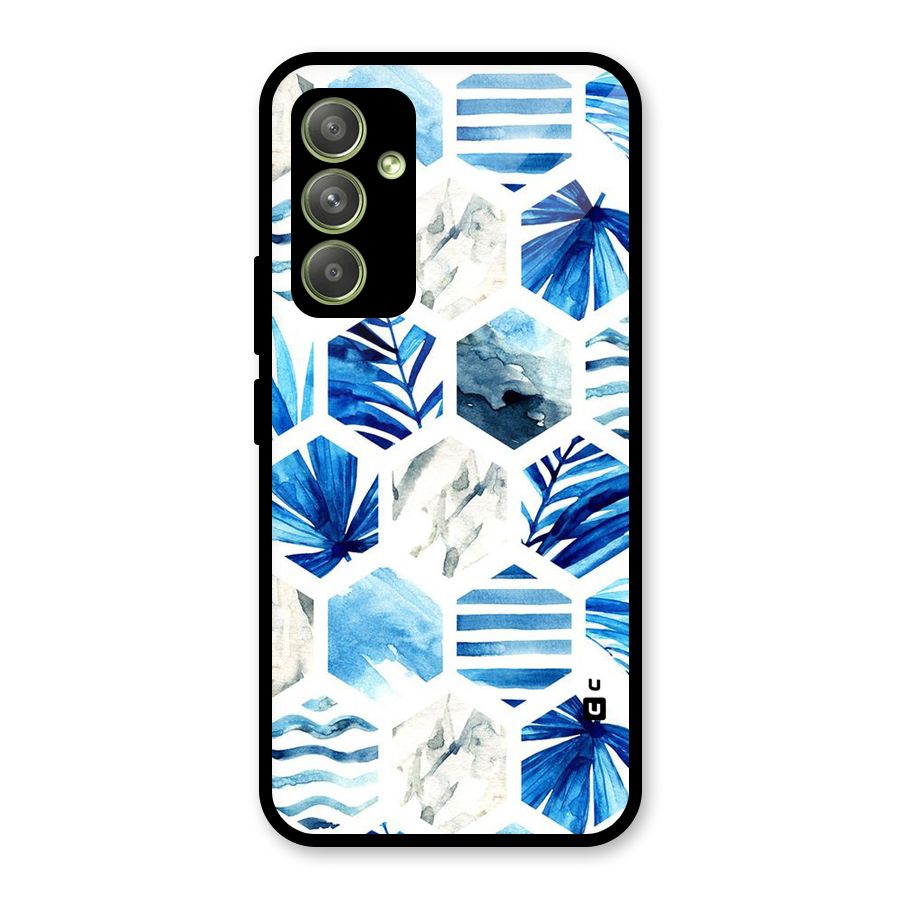 Beach Vibes Pentagon Design Glass Back Case for Galaxy A54
