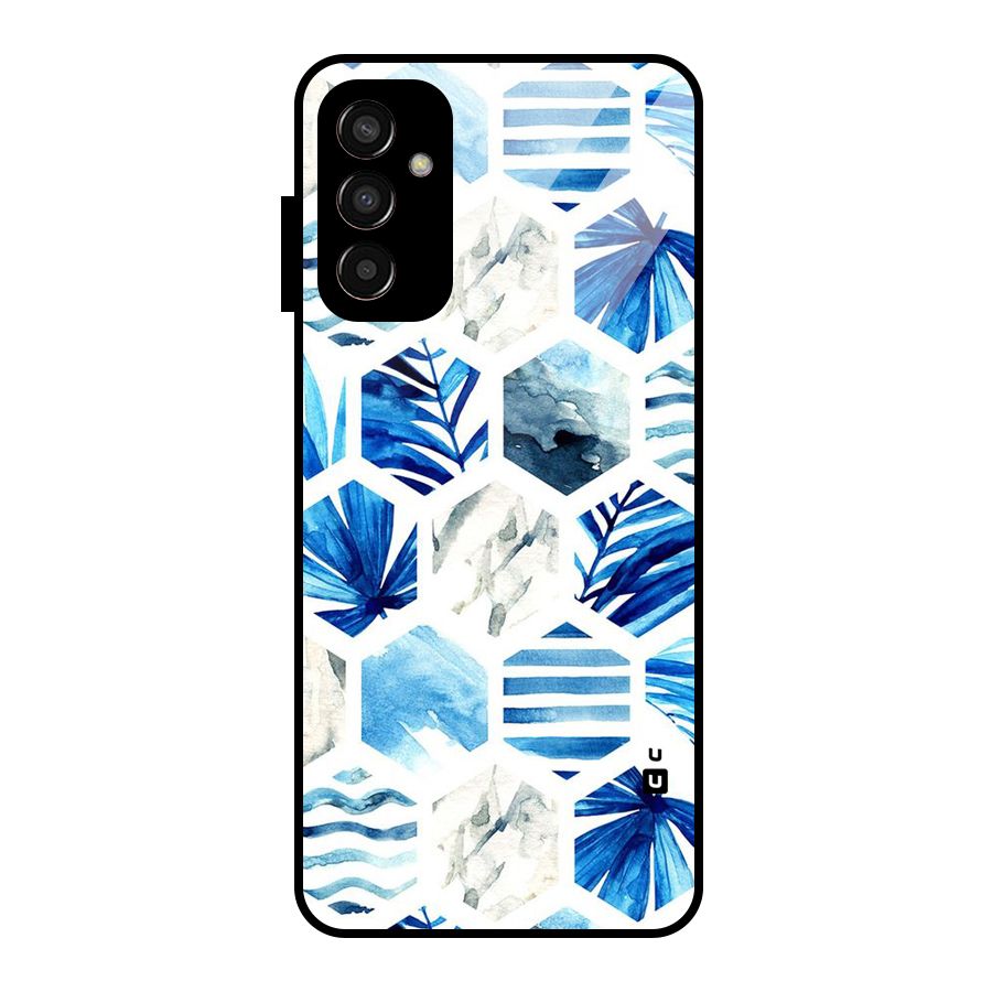 Beach Vibes Pentagon Design Glass Back Case for Galaxy F13