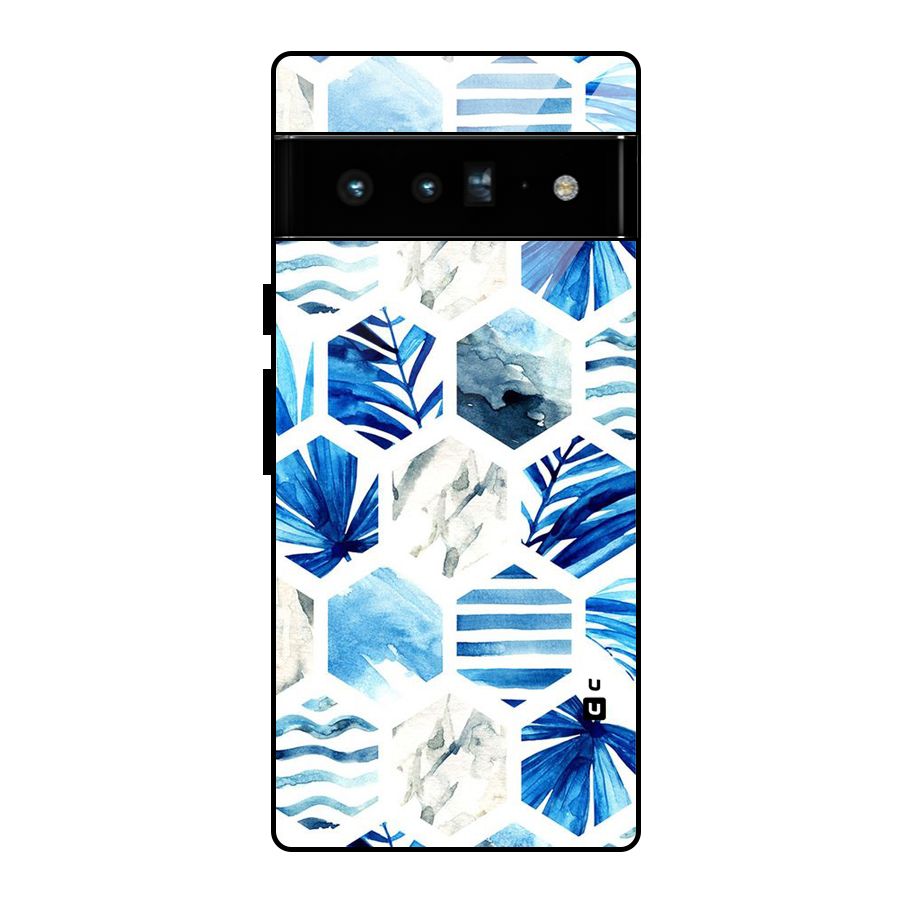 Beach Vibes Pentagon Design Glass Back Case for Google Pixel 6 Pro