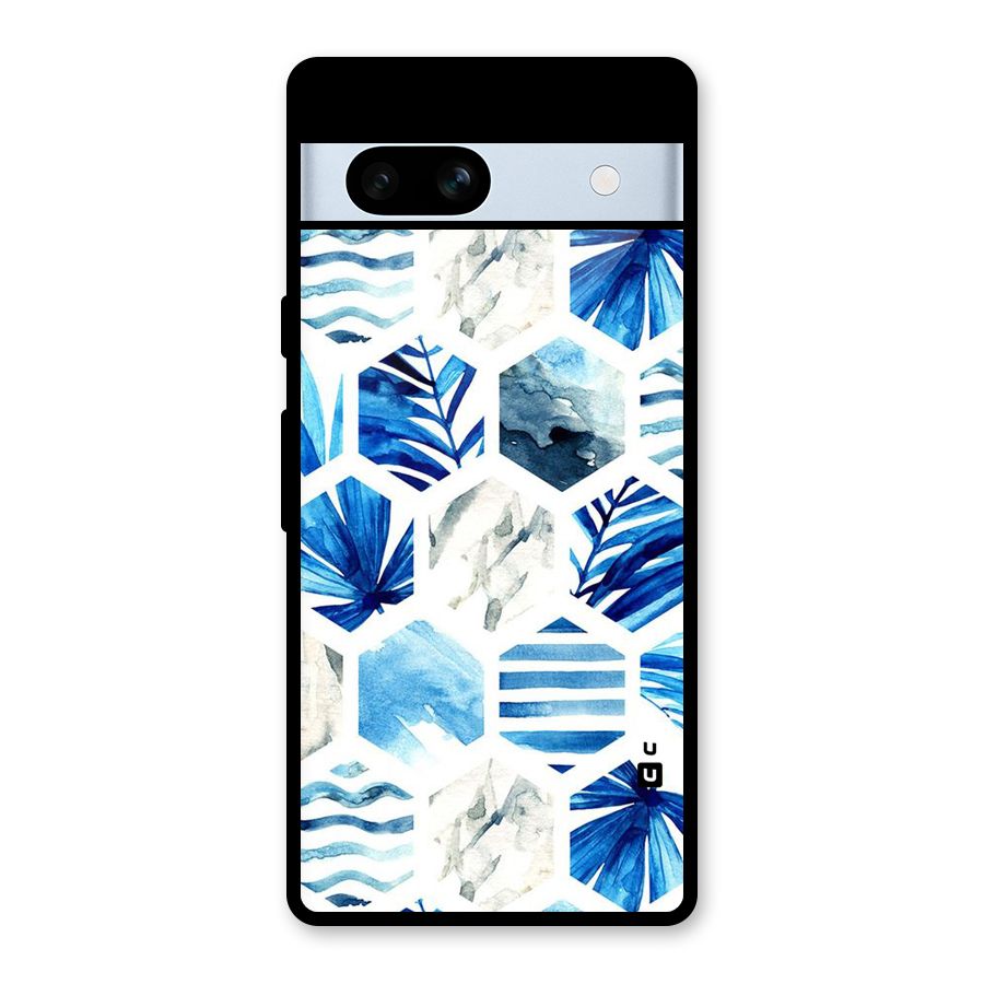 Beach Vibes Pentagon Design Glass Back Case for Google Pixel 7a