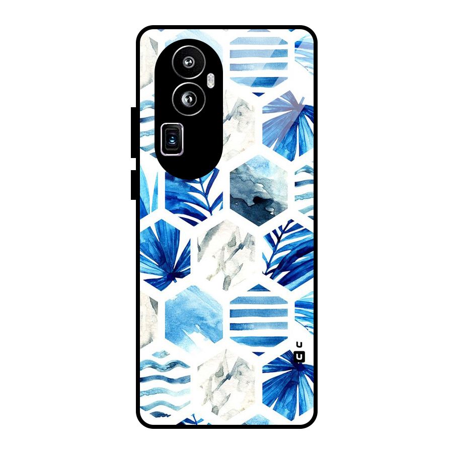 Beach Vibes Pentagon Design Glass Back Case for Oppo Reno10 Pro Plus