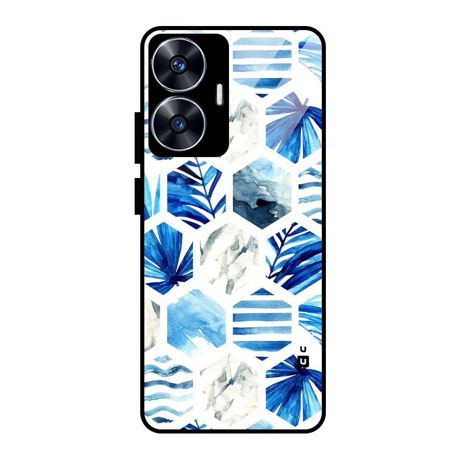Beach Vibes Pentagon Design Glass Back Case for Realme Narzo N55