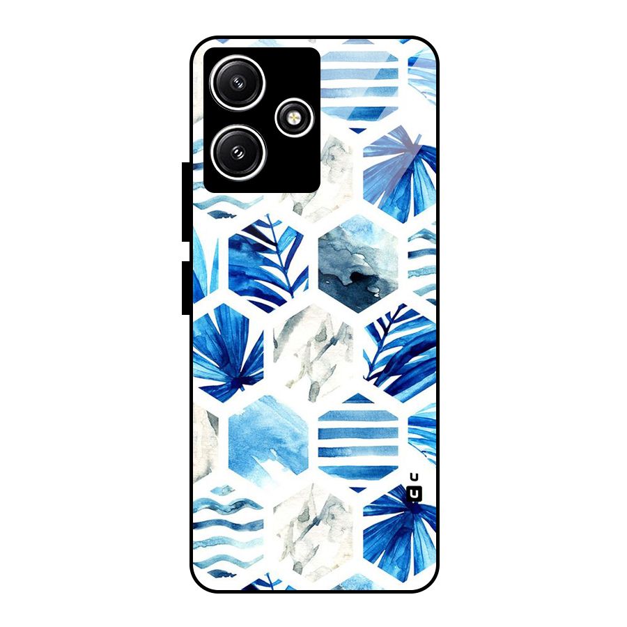 Beach Vibes Pentagon Design Glass Back Case for Redmi 12 5G