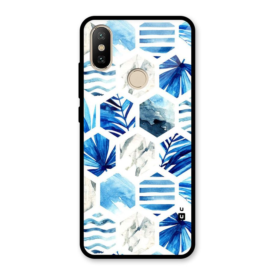 Beach Vibes Pentagon Design Glass Back Case for Redmi A2