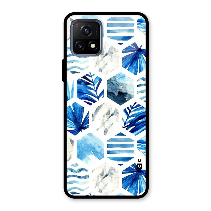 Beach Vibes Pentagon Design Glass Back Case for Vivo Y72 5G