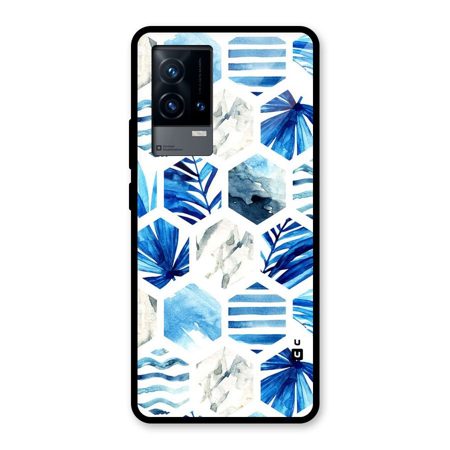 Beach Vibes Pentagon Design Glass Back Case for iQOO 9 5G