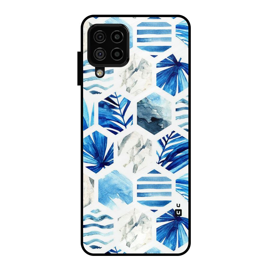 Beach Vibes Pentagon Design Metal Back Case for Galaxy A22 4G