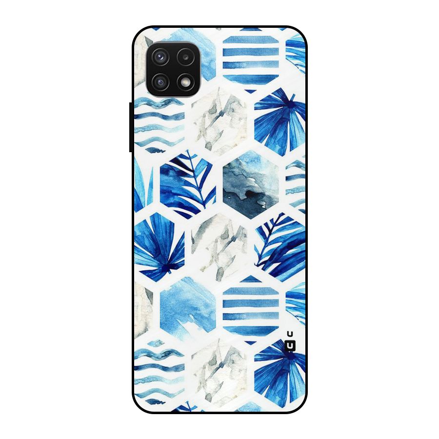 Beach Vibes Pentagon Design Metal Back Case for Galaxy A22 5G